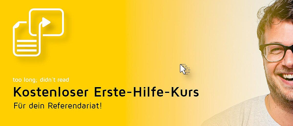 Kostenloser Erste-Hilfe-Kurs für das Referendariat | tl;dr-Videoclip | OPTINVEST Beamte