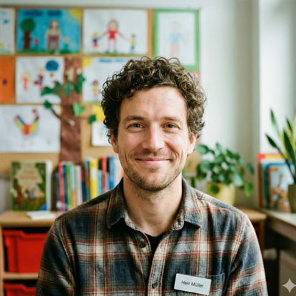 Grundschullehrer im Klassenzimmer OPTINVEST Beamte